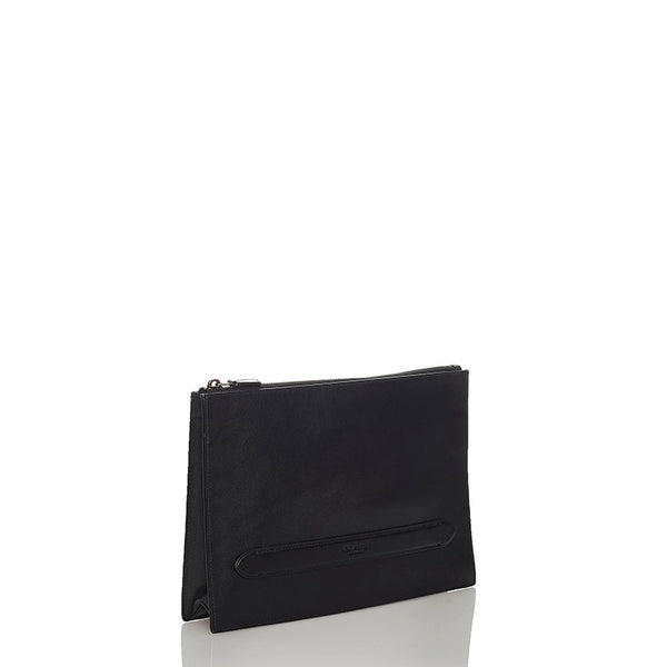 コーチ 38150 ブラック レザー クラッチバッグ メンズ COACH 【中古】