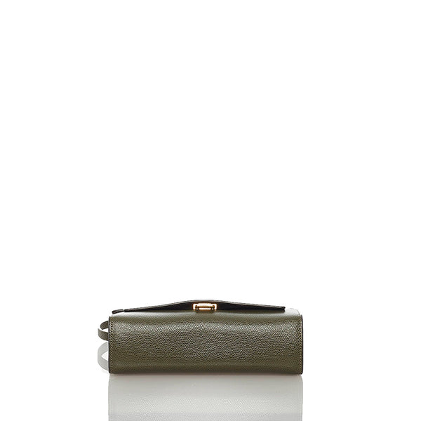 フルラ モスグリーン レザー ショルダーウォレット 斜め掛け レディース Furla 【中古】