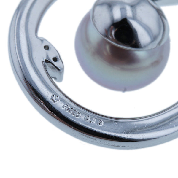 Pt900 プラチナ パール10.4mm ダイヤ0.18ct 星の砂 ペンダントトップ レディース 【中古】