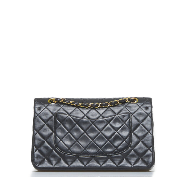 シャネル マトラッセ ココマーク ダブルフラップ チェーン ショルダーバッグ ブラック ゴールド レザー レディース CHANEL 【中古】
