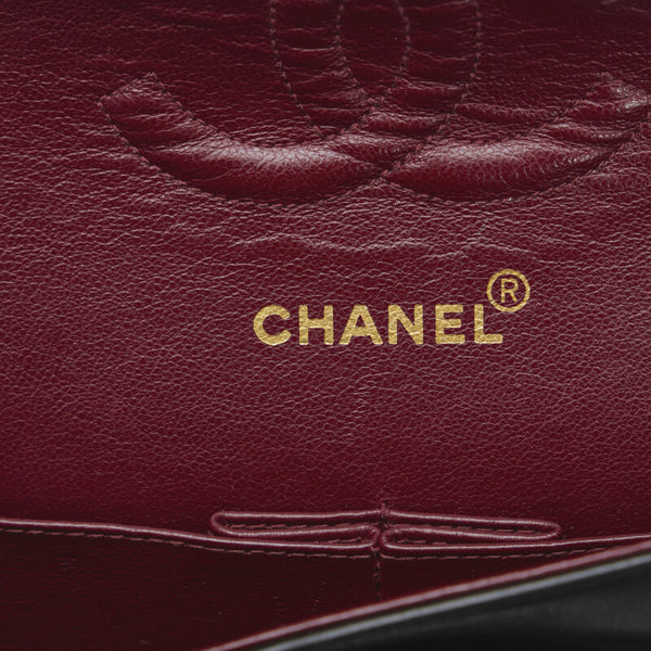 シャネル マトラッセ ココマーク ダブルフラップ チェーン ショルダーバッグ ブラック ゴールド レザー レディース CHANEL 【中古】