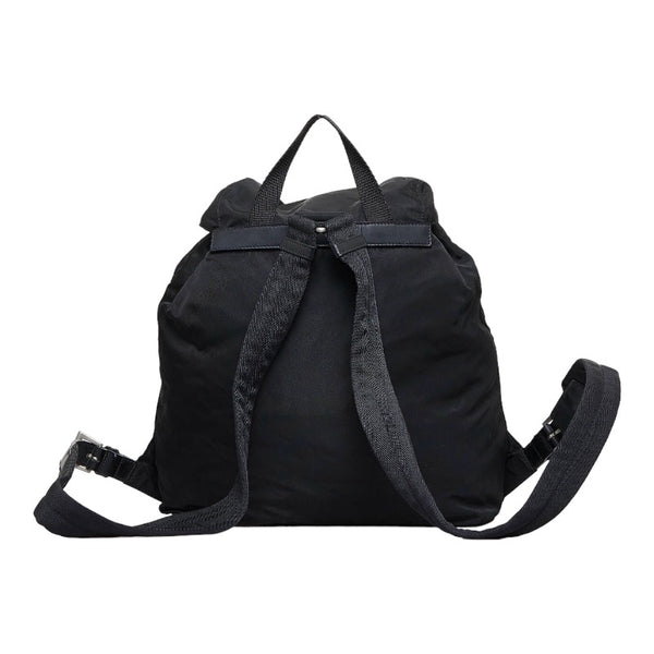 プラダ リュックサック バックパック B4650 ブラック ナイロン レザー レディース PRADA 【中古】