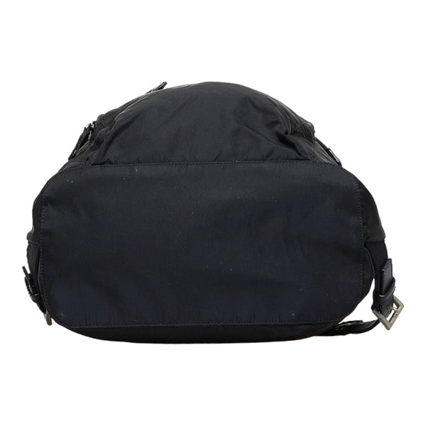 プラダ リュックサック バックパック B4650 ブラック ナイロン レザー レディース PRADA 【中古】