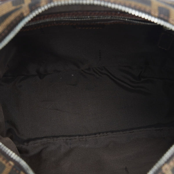フェンディ ズッカ ハンドバッグ 71 16427 0 012 ブラウン キャンバス レザー レディース FENDI 【中古】