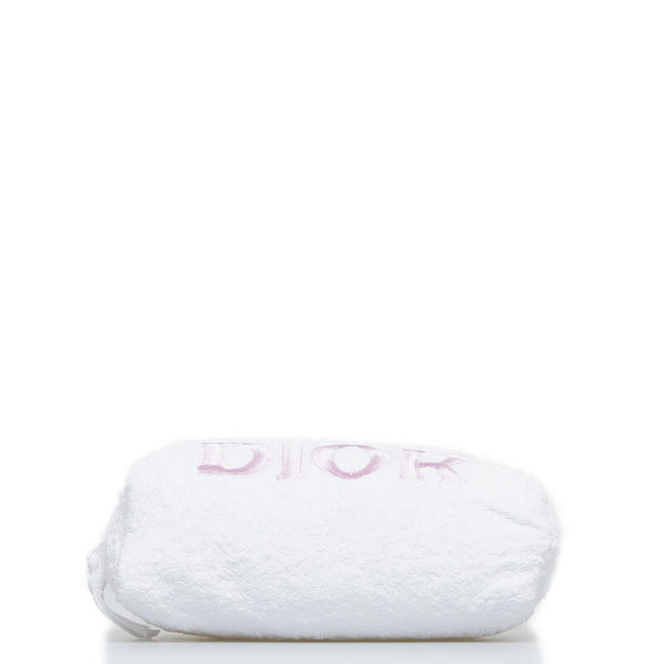 ディオール ハンドバッグ ホワイト ピンク パイル・タオル レディース Dior 【中古】
