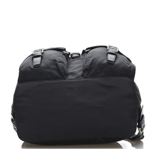 プラダ リュック バックパック ブラック ナイロン レザー レディース PRADA 【中古】