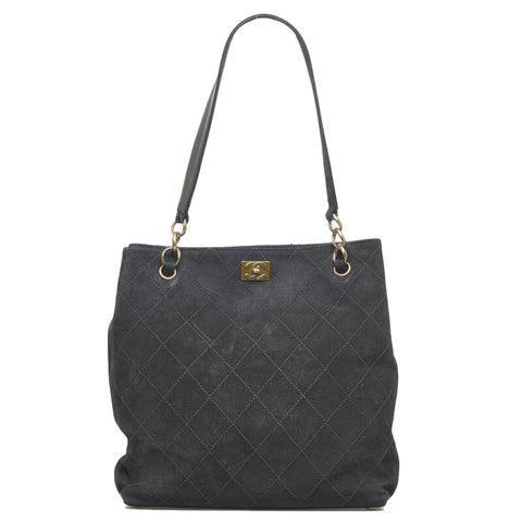 シャネル ココマーク ハンドバッグ トートバッグ ブラック レザー レディース CHANEL 【中古】