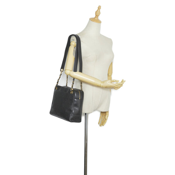 シャネル ココマーク チェーン トートバッグ ショルダーバッグ ブラック キャビアスキン レディース CHANEL 【中古】