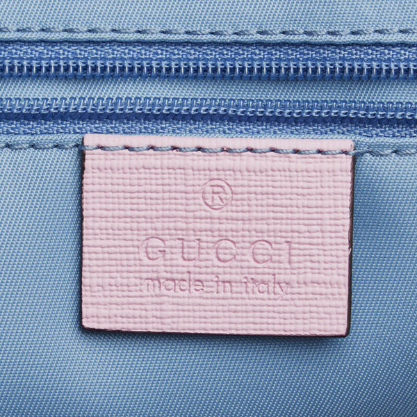 グッチ GGスプリーム ×ヒグチユウコ ラビット リュックサック バックパック 433578 ブラウン ピンク マルチカラー PVC レディース GUCCI 【中古】