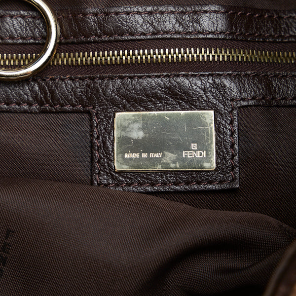 フェンディ ハンドバッグ ワンショルダーバッグ 8BR350 ブラウン ファー レザー レディース FENDI 【中古】