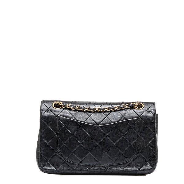 シャネル マトラッセ23 ダブルフラップ チェーン ショルダーバッグ ブラック レザー レディース CHANEL 【中古】