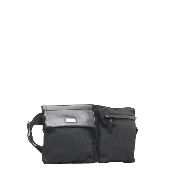 グッチ GGキャンバス ボディバッグ ウエストバッグ 28566 ブラック キャンバス レザー レディース GUCCI 【中古】