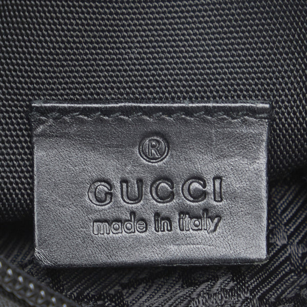 グッチ GGキャンバス ボディバッグ ウエストバッグ 28566 ブラック キャンバス レザー レディース GUCCI 【中古】