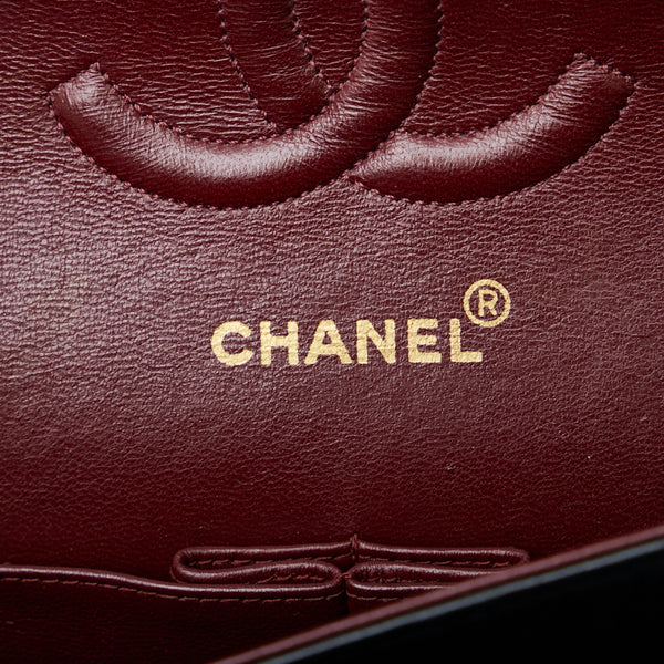 シャネル マトラッセ ダブルフラップ ゴールド金具 チェーン ショルダーバッグ  ブラック ラムスキン レディース CHANEL 【中古】