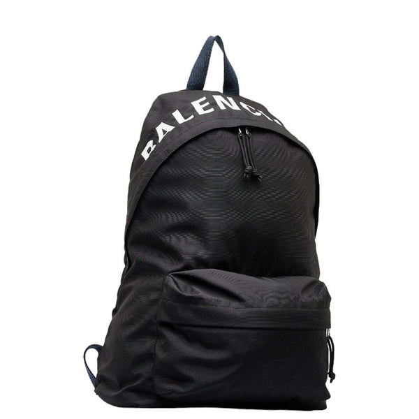 バレンシアガ ロゴ ウィール サスティナブル リュック バックパック 507460 ブラック ナイロン メンズ BALENCIAGA 【中古】