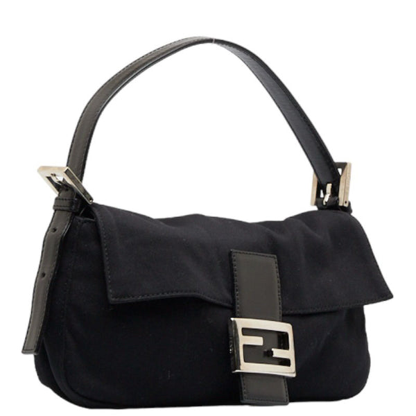 フェンディ マンマバケット ハンドバッグ ワンショルダーバッグ 26424 ブラック ポリエステル レザー レディース FENDI 【中古】