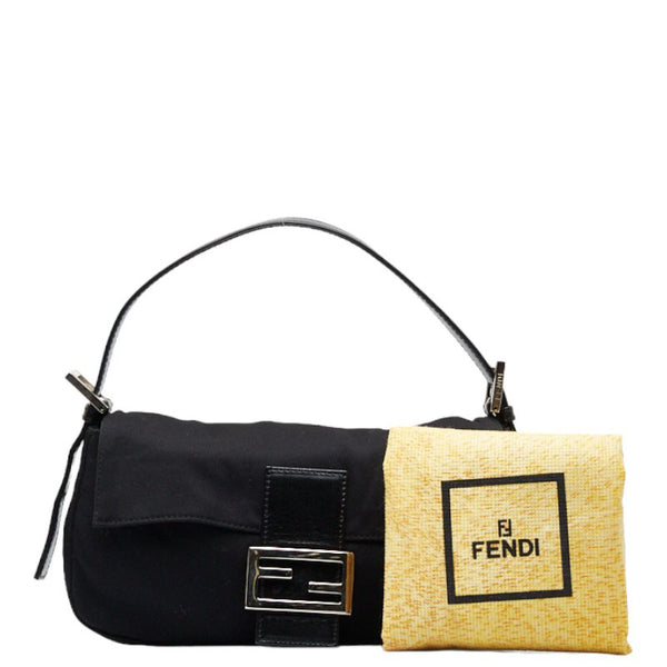 フェンディ マンマバケット ハンドバッグ ワンショルダーバッグ 26424 ブラック ポリエステル レザー レディース FENDI 【中古】