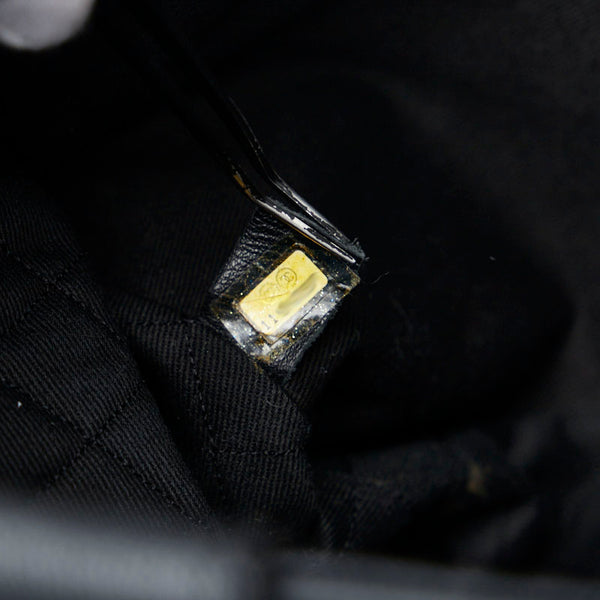 シャネル ココマーク ステッチ パンチング ハンドバッグ ショルダーバッグ  ブラック レザー レディース CHANEL 【中古】