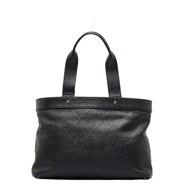 シャネル ココマーク ステッチ パンチング ハンドバッグ ショルダーバッグ  ブラック レザー レディース CHANEL 【中古】