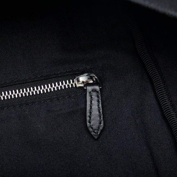 バレンシアガ ネイビー リュック バックパック 392007 ブラック キャンバス レザー メンズ BALENCIAGA 【中古】