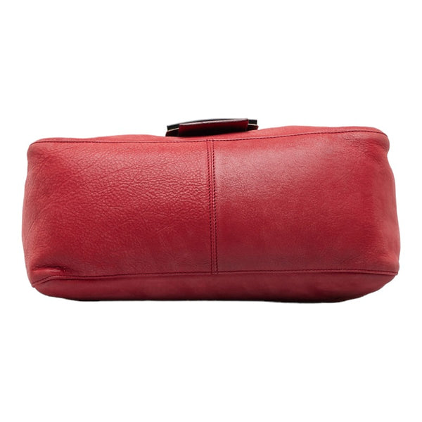 フェンディ ビッグマンマ バゲット プラチェーン ワンショルダーバッグ 8BR638 レッド スウェード レディース FENDI 【中古】