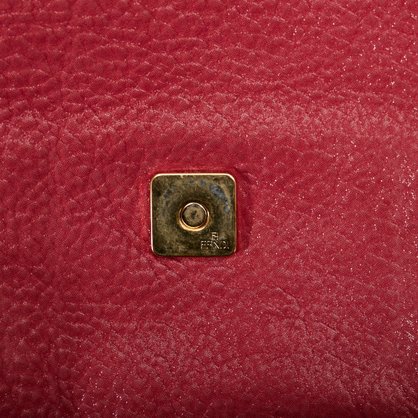 フェンディ ビッグマンマ バゲット プラチェーン ワンショルダーバッグ 8BR638 レッド スウェード レディース FENDI 【中古】