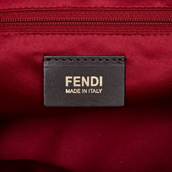 フェンディ ビッグマンマ バゲット プラチェーン ワンショルダーバッグ 8BR638 レッド スウェード レディース FENDI 【中古】