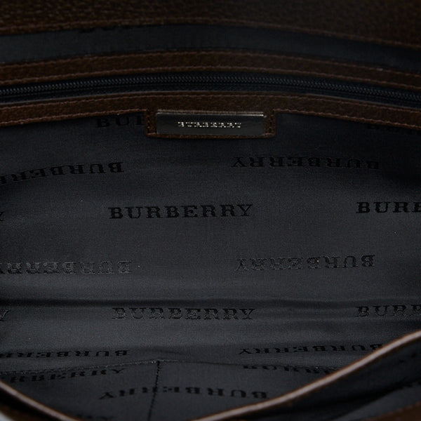 バーバリー ハンドバッグ ショルダーバッグ ブラウン レザー レディース BURBERRY 【中古】