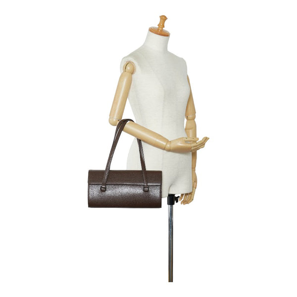 バーバリー ハンドバッグ ショルダーバッグ ブラウン レザー レディース BURBERRY 【中古】