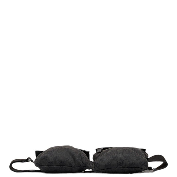 グッチ GGキャンバス ボディバッグ ウエストバッグ 28566 ブラック キャンバス レザー レディース GUCCI 【中古】