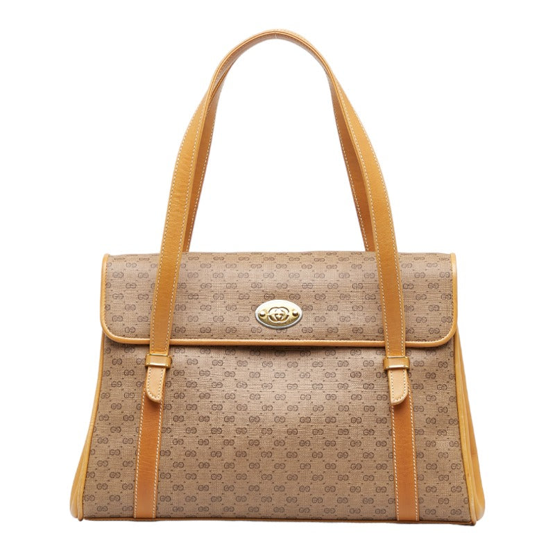 グッチ オールドグッチ ハンドバッグ トートバッグ 000-46-4857 ベージュ PVC レザー レディース GUCCI 【中古】