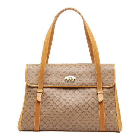 グッチ オールドグッチ ハンドバッグ トートバッグ 000-46-4857 ベージュ PVC レザー レディース GUCCI 【中古】