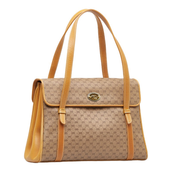 グッチ オールドグッチ ハンドバッグ トートバッグ 000-46-4857 ベージュ PVC レザー レディース GUCCI 【中古】