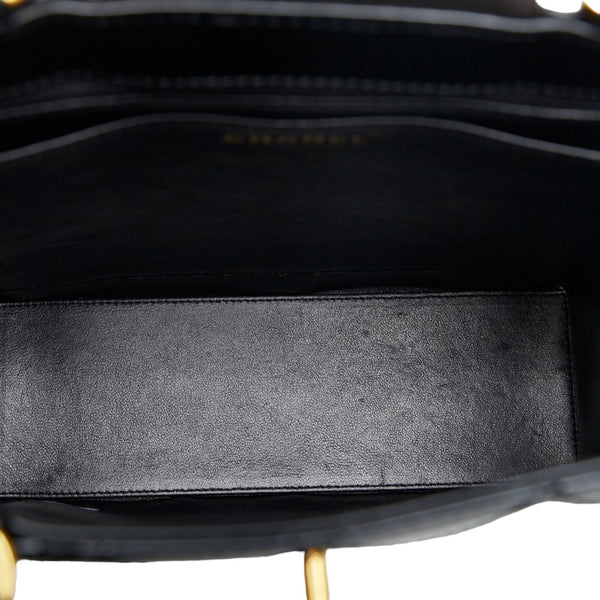 シャネル マトラッセ ココマーク ハンドバッグ ブラック パテントレザー レディース CHANEL 【中古】