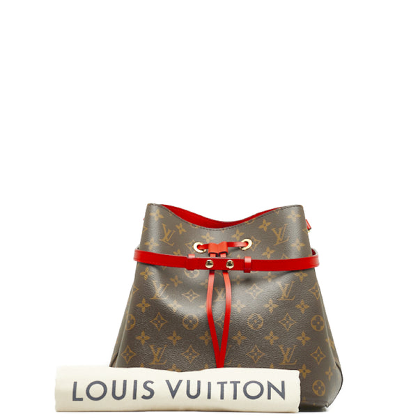 ルイ ヴィトン モノグラム ネオノエ ショルダーバッグ M44021 コクリコ レッド ブラウン PVC レザー レディース LOUIS VUITTON 【中古】
