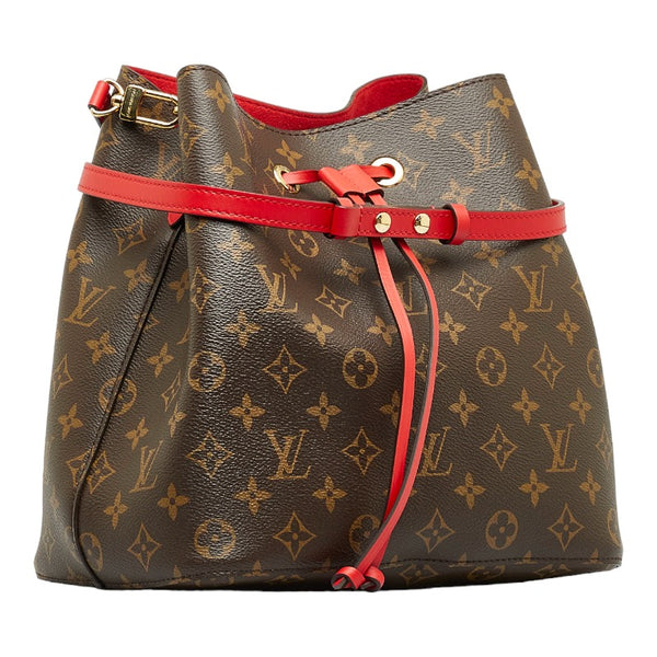 ルイ ヴィトン モノグラム ネオノエ ショルダーバッグ M44021 コクリコ レッド ブラウン PVC レザー レディース LOUIS VUITTON 【中古】