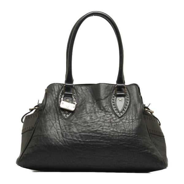 フェンディ エトニコ ハンドバッグ トートバッグ 8BN162 ダークブラウン ブラウン レザー レディース FENDI 【中古】