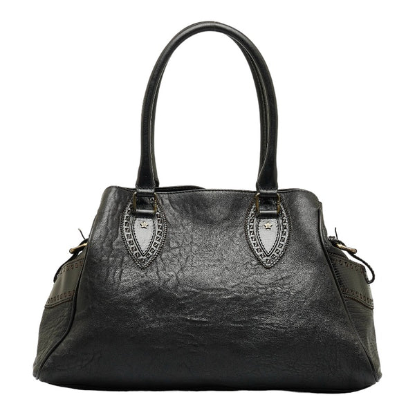 フェンディ エトニコ ハンドバッグ トートバッグ 8BN162 ダークブラウン ブラウン レザー レディース FENDI 【中古】