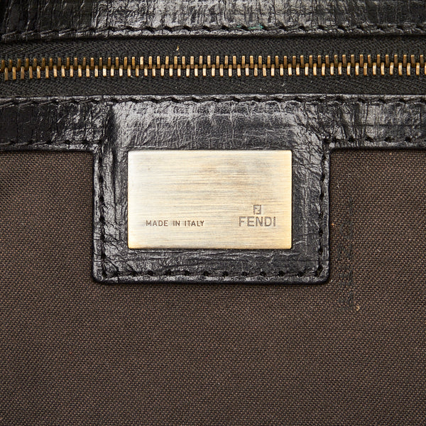 フェンディ エトニコ ハンドバッグ トートバッグ 8BN162 ダークブラウン ブラウン レザー レディース FENDI 【中古】