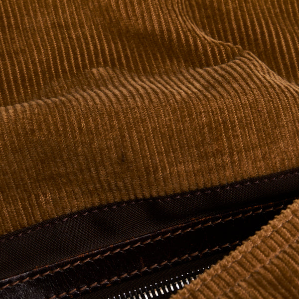 フェンディ マンマバケット ワンショルダーバッグ ベージュ キャンバス レザー レディース FENDI 【中古】