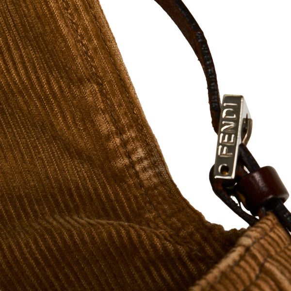 フェンディ マンマバケット ワンショルダーバッグ ベージュ キャンバス レザー レディース FENDI 【中古】