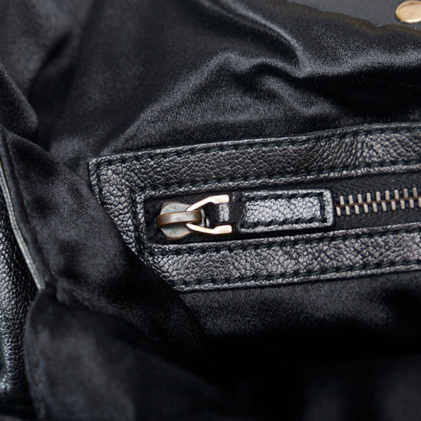 グッチ シェリーライン メタル バンブー ハンドバッグ ワンショルダーバッグ  128989 ブラック イエロー レザー レディース GUCCI 【中古】