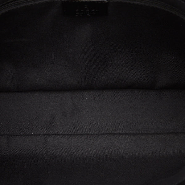 グッチ GGキャンバス ハンドバッグ トートバッグ 113015 ブラック キャンバス レザー レディース GUCCI 【中古】