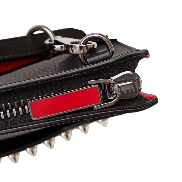 クリスチャンルブタン スタッズ ワンショルダーバッグ ブラック レザー レディース Christian Louboutin 【中古】