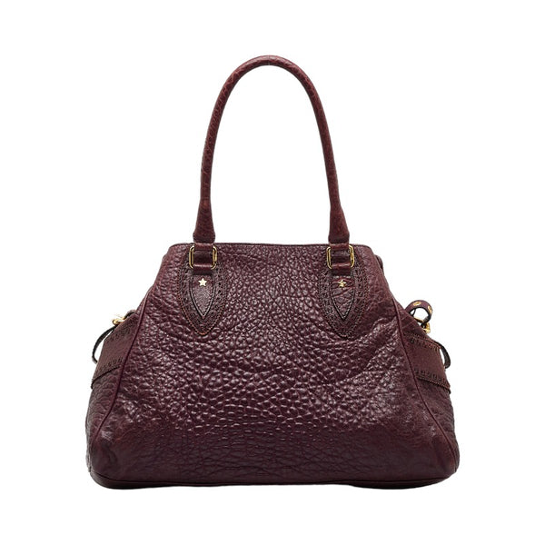 フェンディ ズッカロゴ クロコ ハンドバッグ トートバッグ パープル レザー レディース FENDI 【中古】