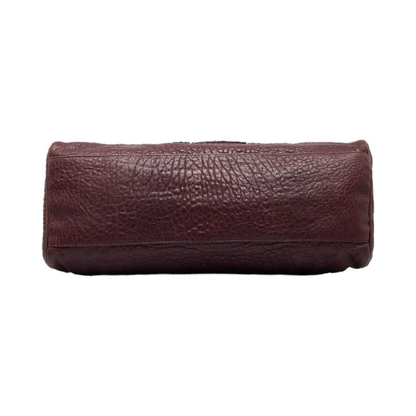 フェンディ ズッカロゴ クロコ ハンドバッグ トートバッグ パープル レザー レディース FENDI 【中古】