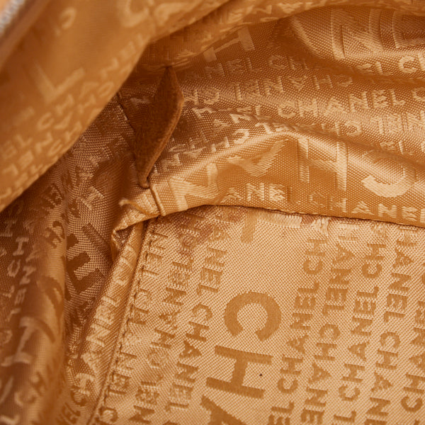 シャネル チョコバー ココマーク シルバー金具 ハンドバッグ ショルダーバッグ ベージュ キャビアスキン レディース CHANEL 【中古】