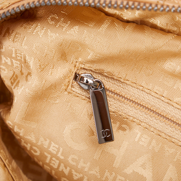 シャネル チョコバー ココマーク シルバー金具 ハンドバッグ ショルダーバッグ ベージュ キャビアスキン レディース CHANEL 【中古】