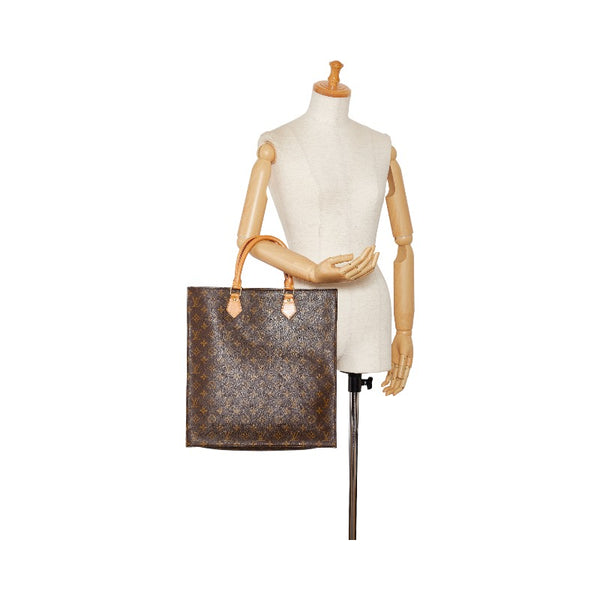 ルイ ヴィトン モノグラム サックプラ  ハンドバッグ トートバッグ M51140 ブラウン PVC レザー レディース LOUIS VUITTON 【中古】