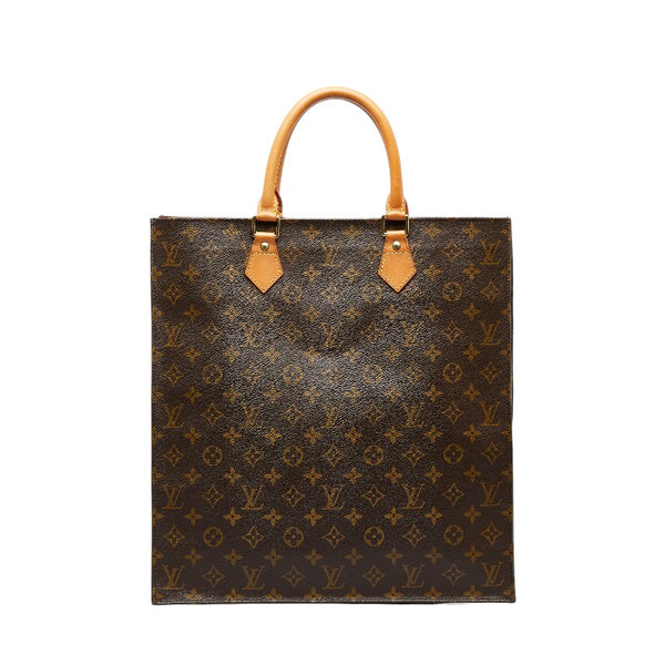ルイ ヴィトン モノグラム サックプラ  ハンドバッグ トートバッグ M51140 ブラウン PVC レザー レディース LOUIS VUITTON 【中古】